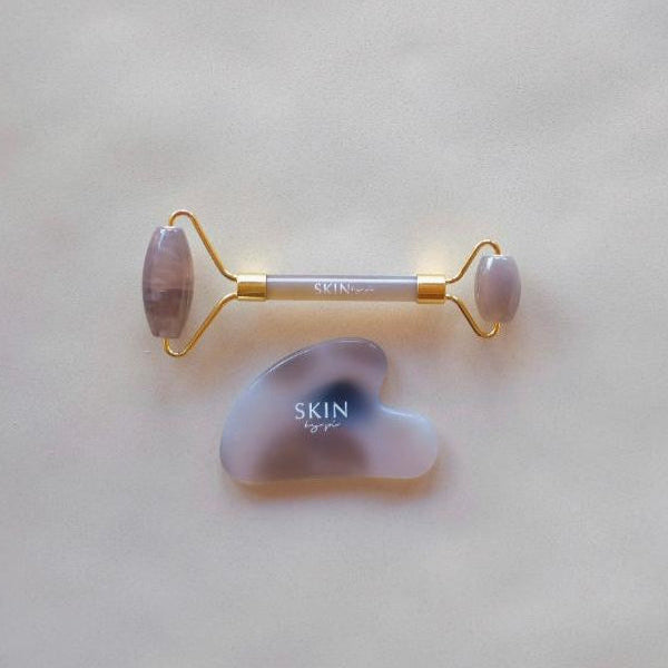 Agat Jade Roller og Gua sha sett